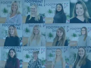 Montage of female Footprint employee headshots