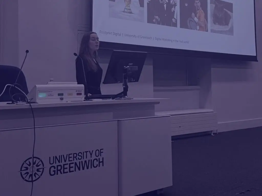 Navy Alex lecturing at University of Greenwich