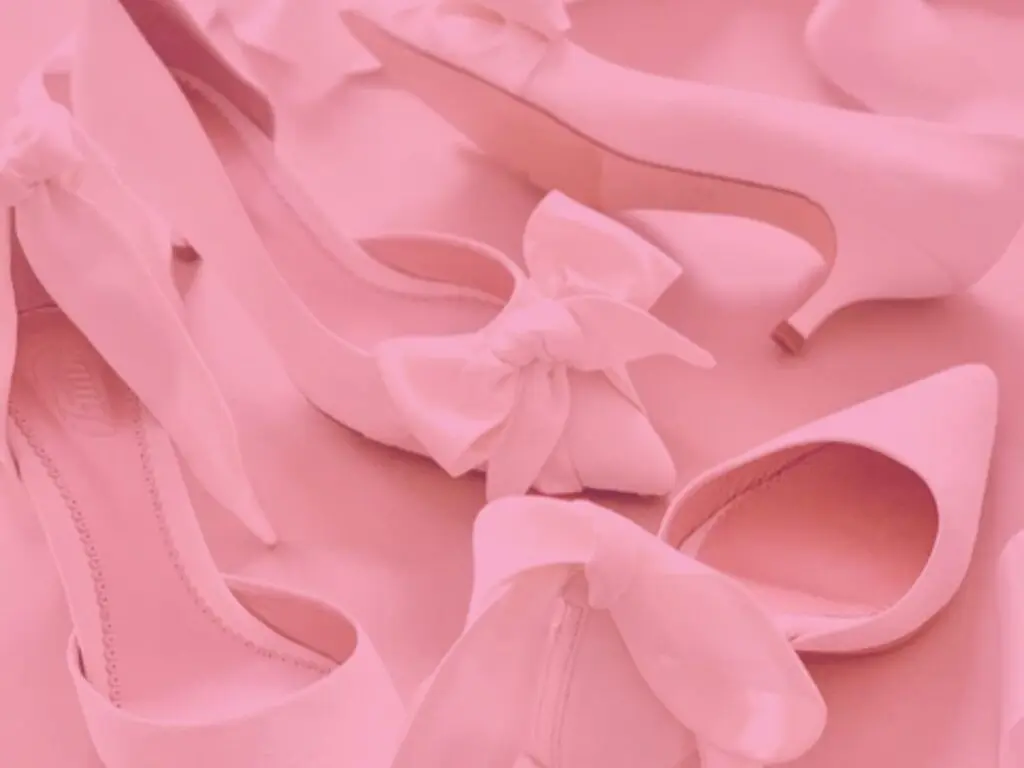 emmy london wedding shoes with pink image overlay