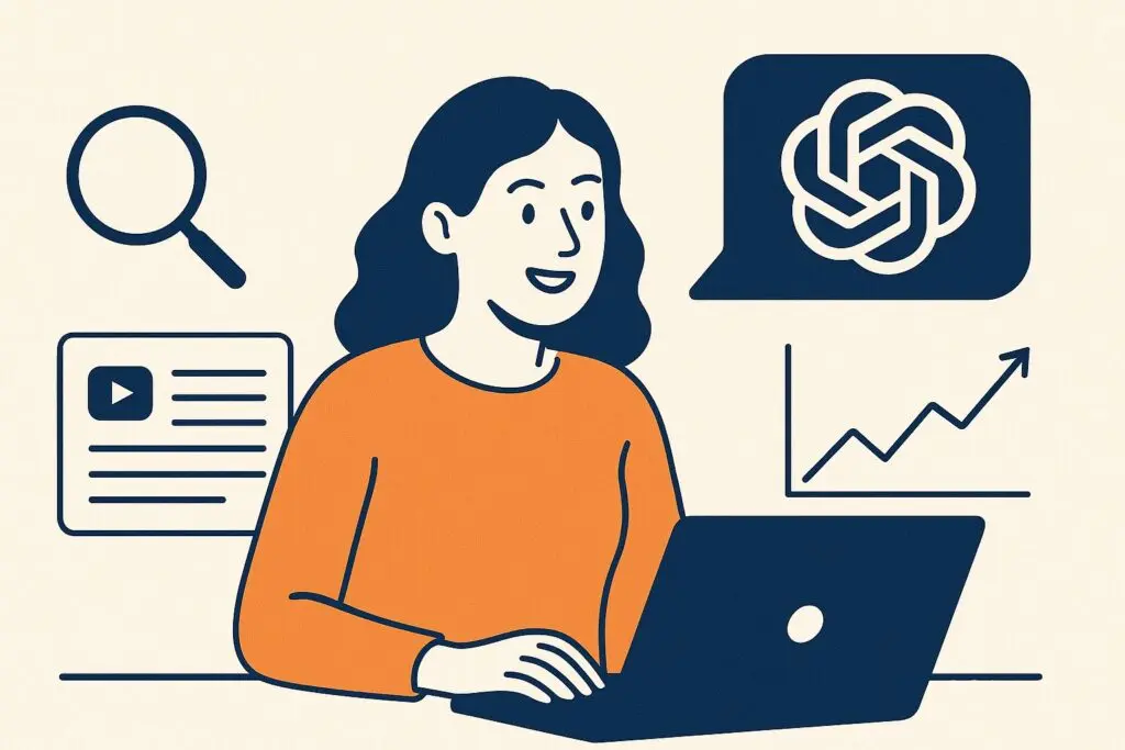 ChatGPT Image of a woman on a computer Apr 3, 2025