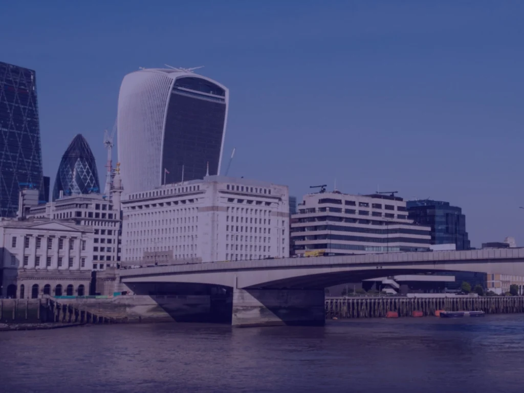 London Bridge blue overlay