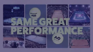Dunlop Advert - Same Great Performance, with navy blue image overlay