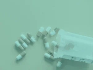 Pharma background image with teal overlay
