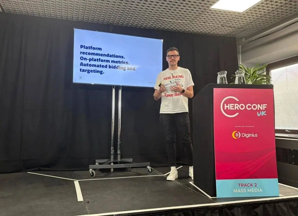 Tom C presenting at Hero Conf